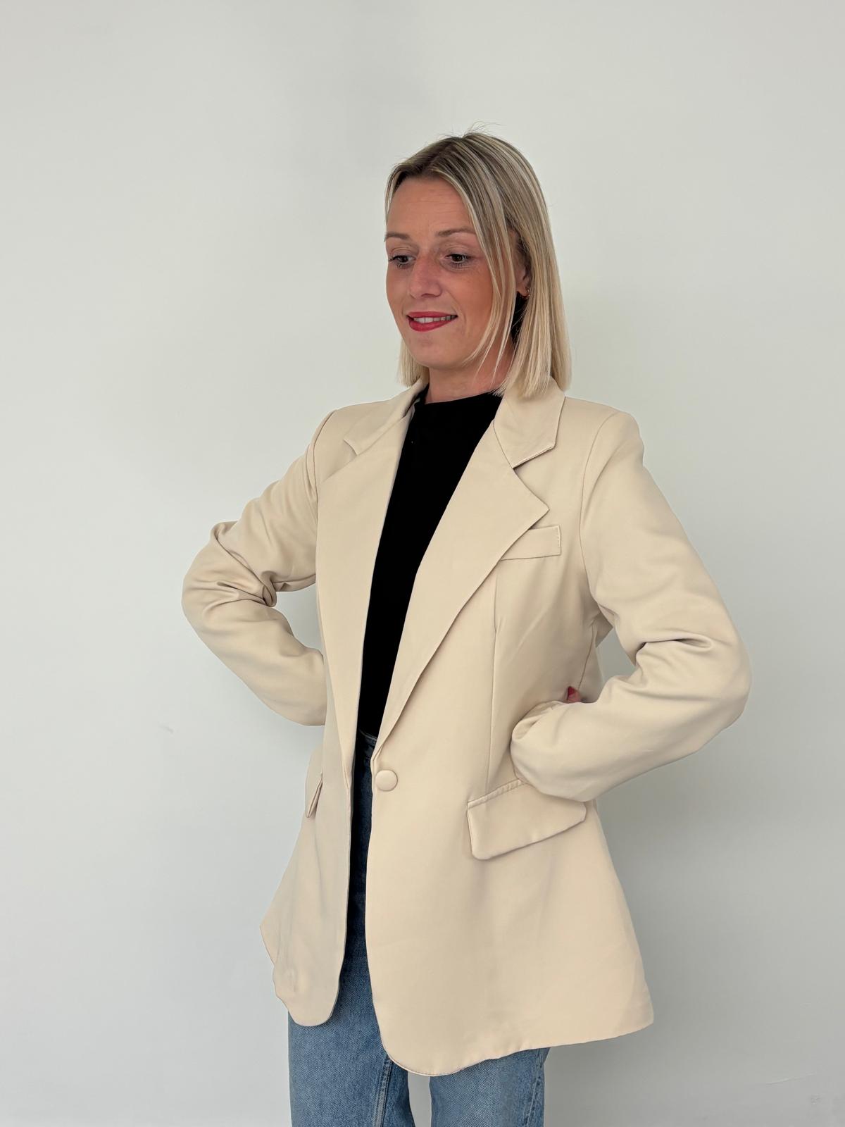 Oversized blazer/ Ecru