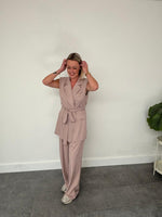 Elegant Plissé two-piece/Soft blush