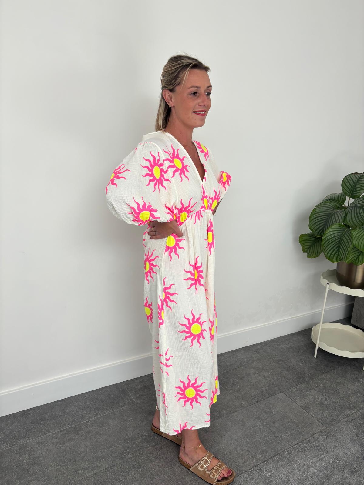 Maxi dress/Sunshine white