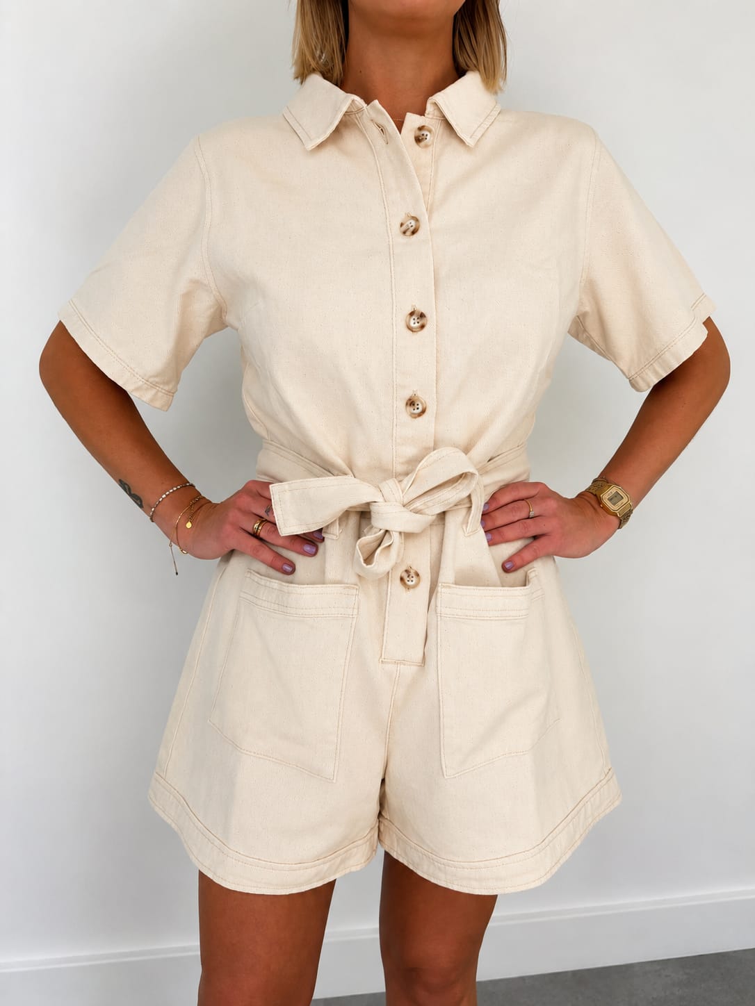 Playsuit/Ecru