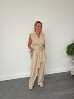 Elegant Plissé two-piece/Ecru
