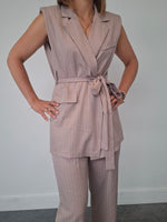 Elegant Plissé two-piece/Soft blush