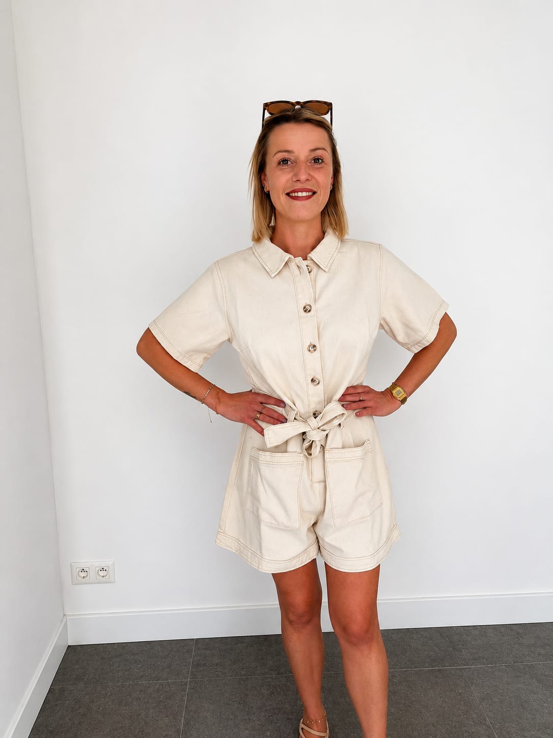 Playsuit/Ecru