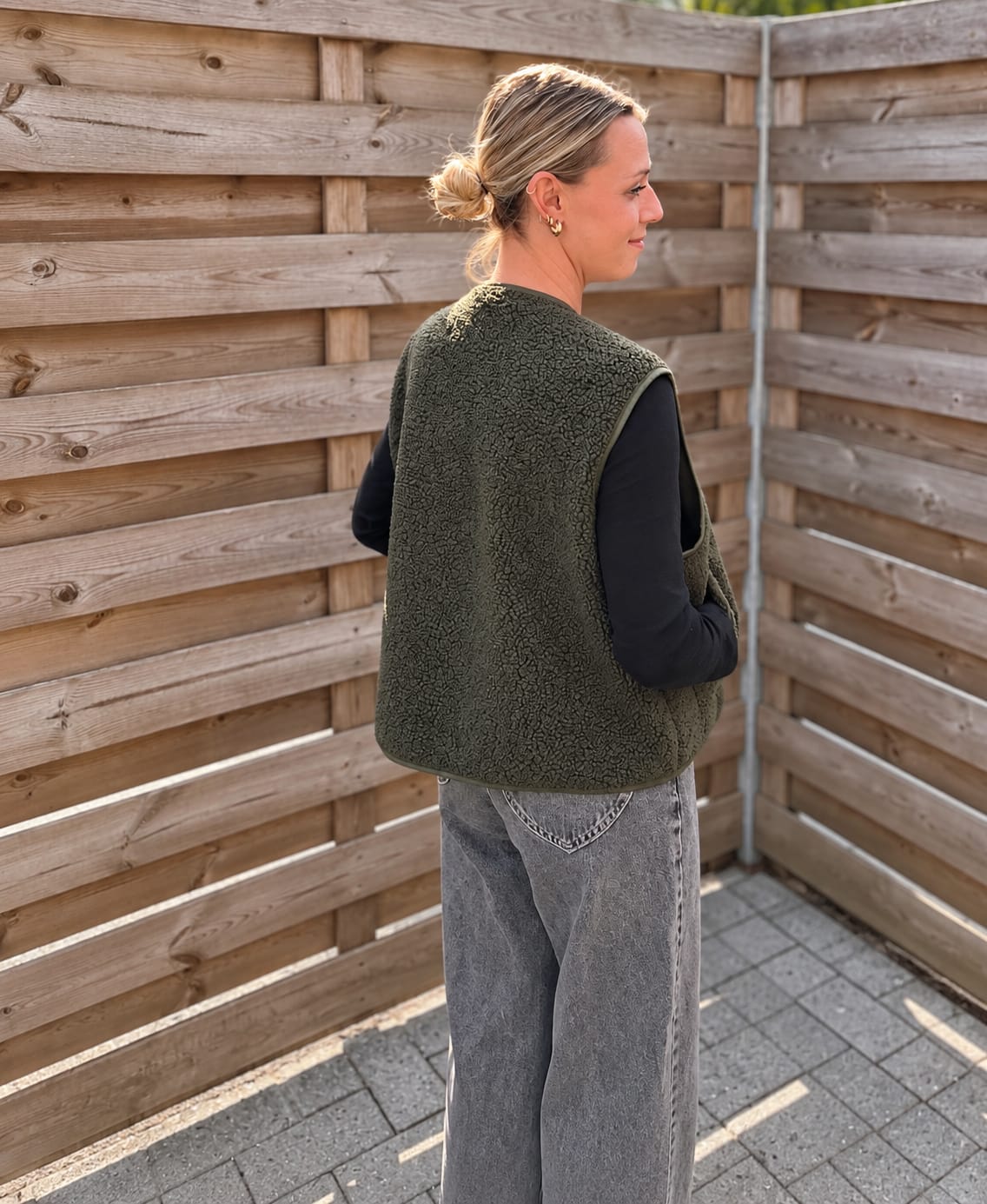 Teddy gilet/khaki