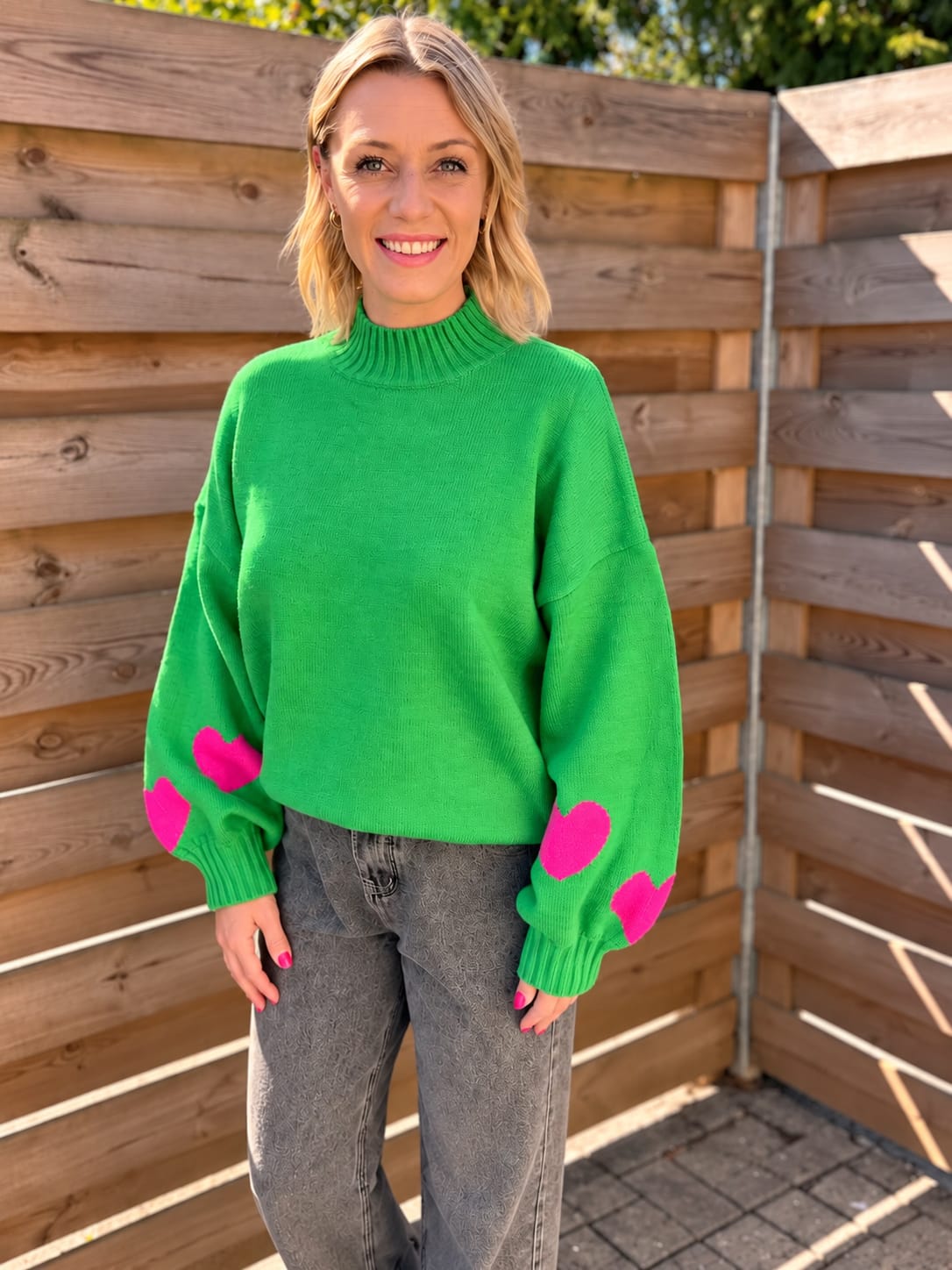 Heart sweater/green