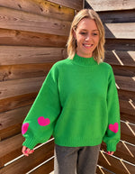 Heart sweater/green